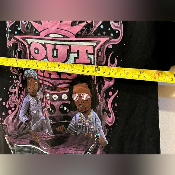 OutKast ATLiens Cartoon Graphic Crewneck Short Sleeve T-Shirt Black Size Medium - Picture 3 of 6